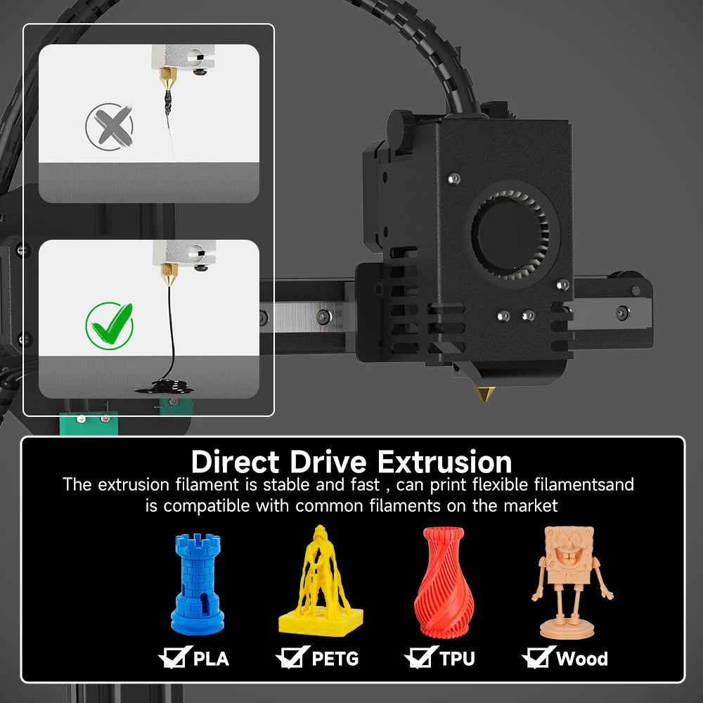 KINGROON KP3S 3D Printer High Precision Printing