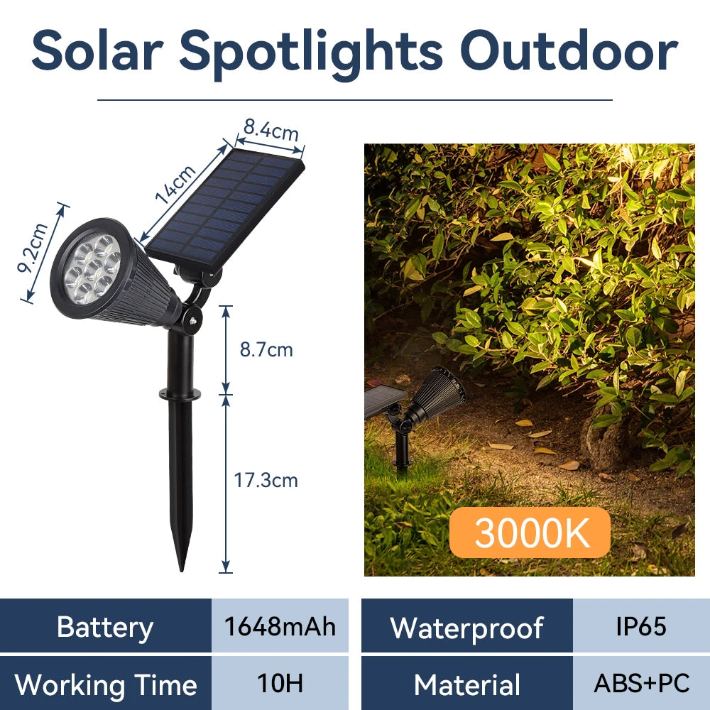 LED Lawn Lamp Adjustable Solar Garden Lights