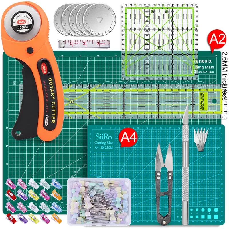 Icobbler Rotary Cutters Tool Set With Cutting Mats And Scissors