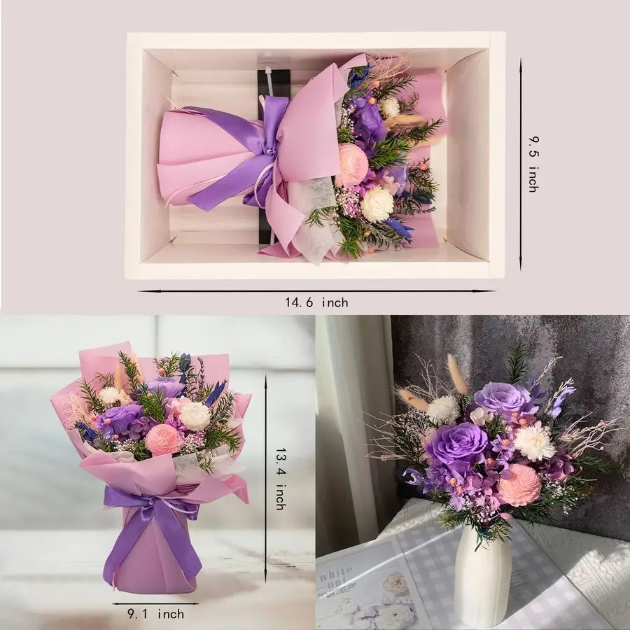 XMSJ Preserved Rose Bouquets Valentines Day Gifts Romance