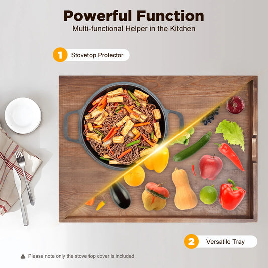 Stove Top Cover for Home Kitchens Restaurants Camping Meal Prep Tray Stove Cover for Holding Kitchen Items & Daily Storage Needs