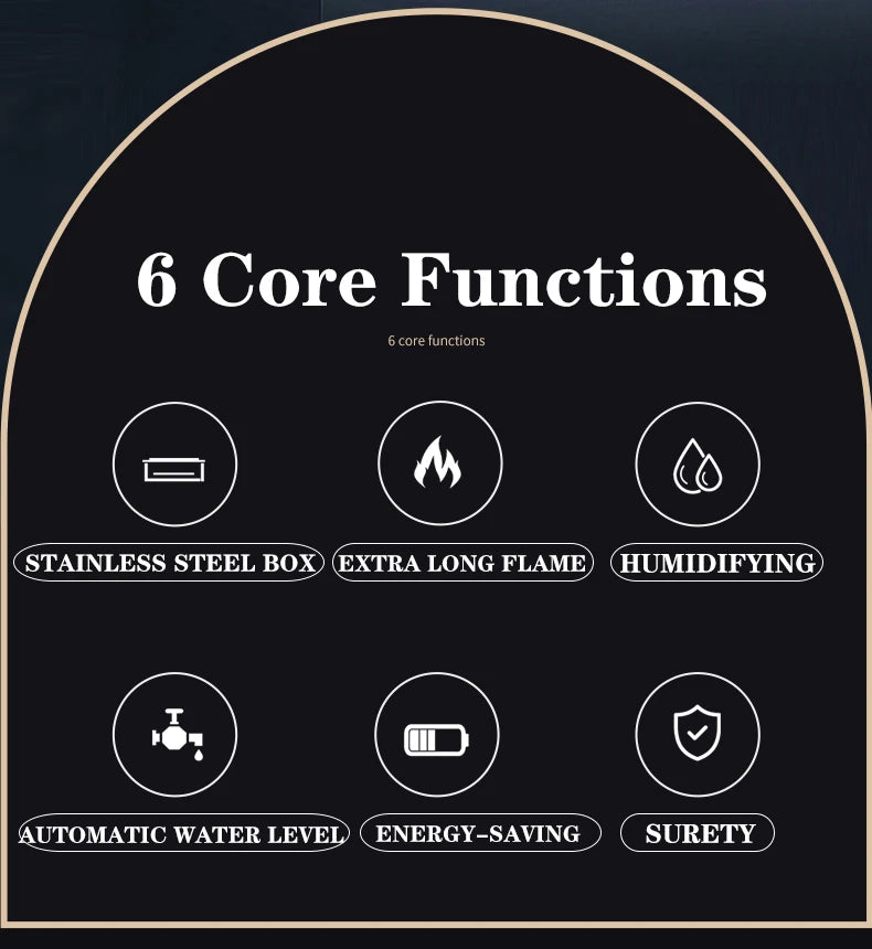 App Remote Control 3D Water Vapor Fireplace