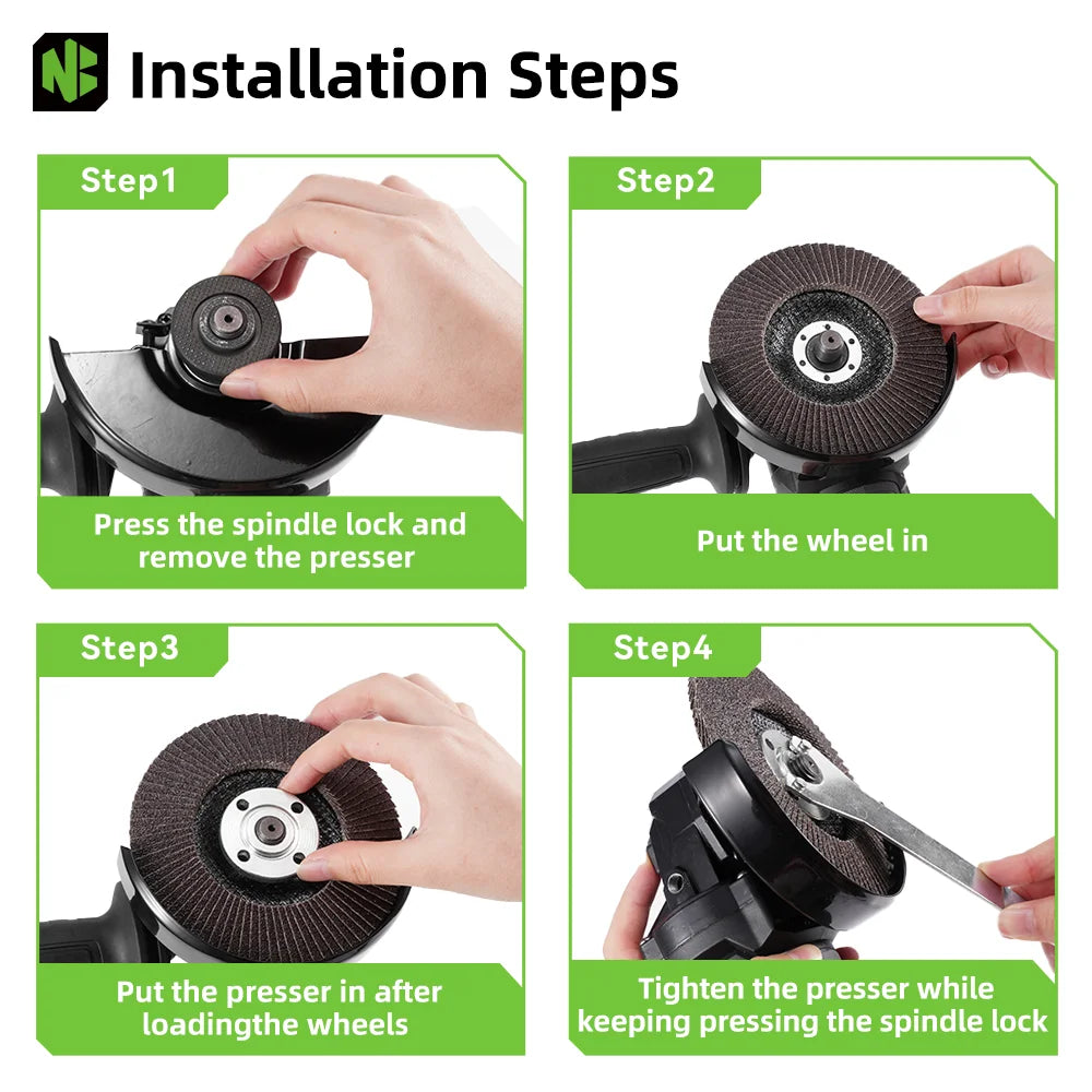 NEWBENY 125mm Brushless Cordless Electric Angle Grinder