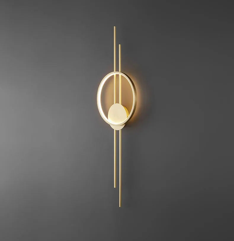 Enerlord Nordic Copper LED Wall Light Fixture Modern