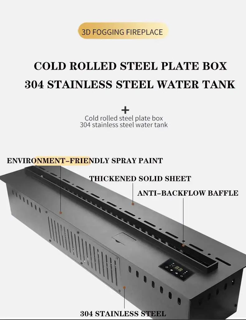 App Remote Control 3D Water Vapor Fireplace