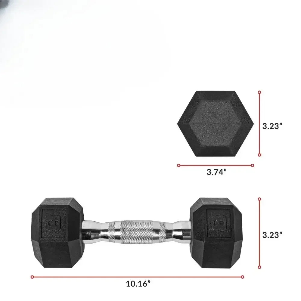 Rubber Hex Dumbbell Set