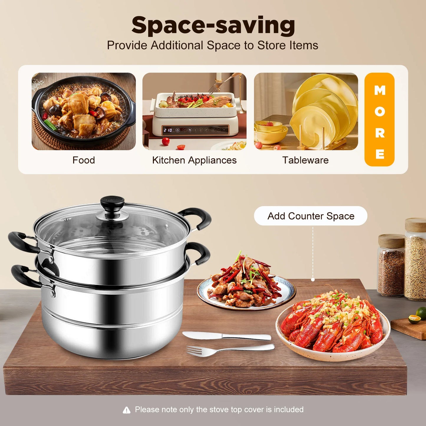 Stove Top Cover for Home Kitchens Restaurants Camping Meal Prep Tray Stove Cover for Holding Kitchen Items & Daily Storage Needs