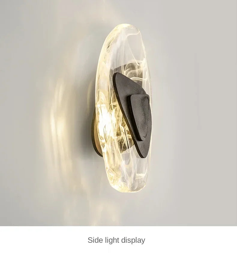 Luxury Modern Crystal Wall Lamp With Iron And Aluminum Construction For Living Rooms