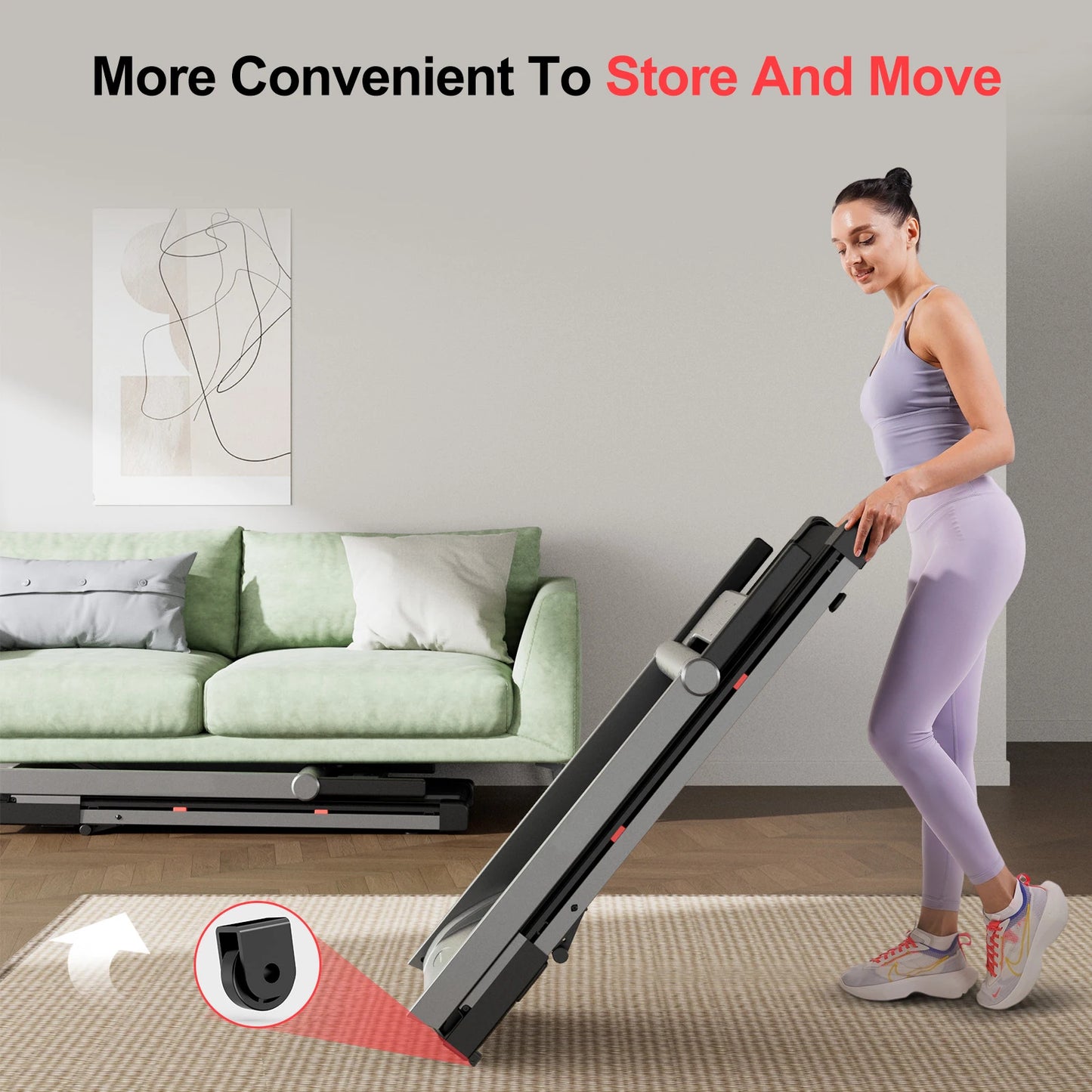 3.5HP Foldable Incline Home Treadmill Walking Pad