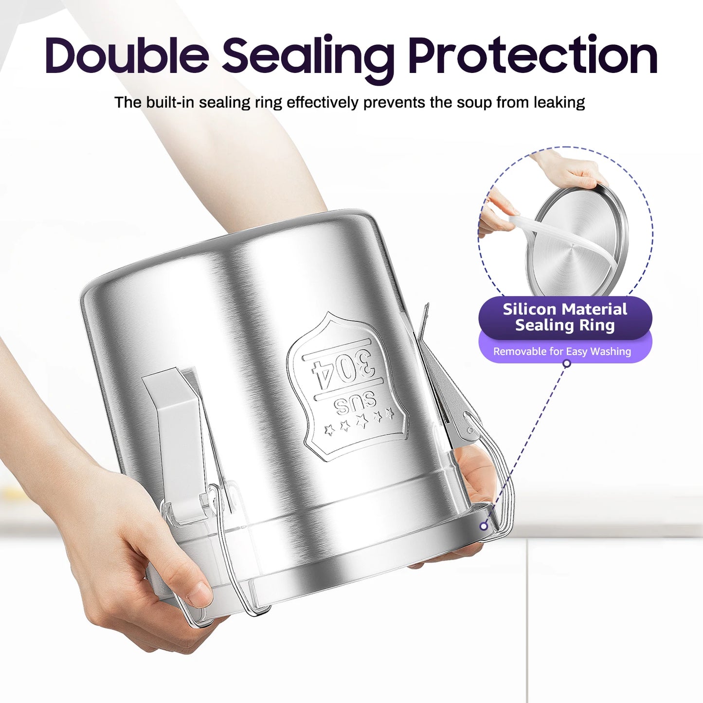 6L stainless steel rice bucket,，