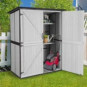 Durable Outdoor Storage Cabinet with Adjustable Shelves
