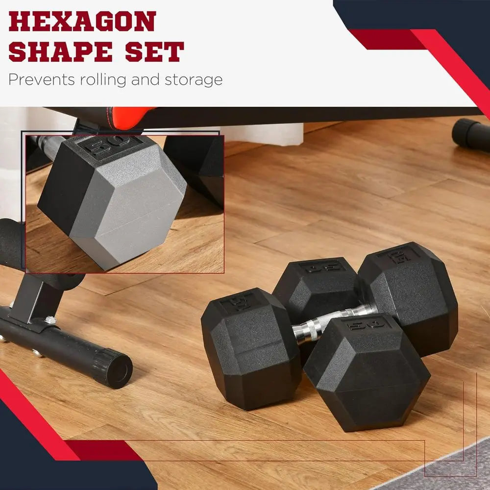 Hexagonal Dumbbells Set For Strength And Home Gym Training