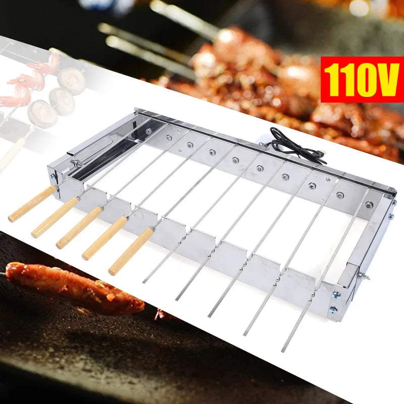 Camping Barbecue Stainless Steel Outdoors Electric Rotisserie