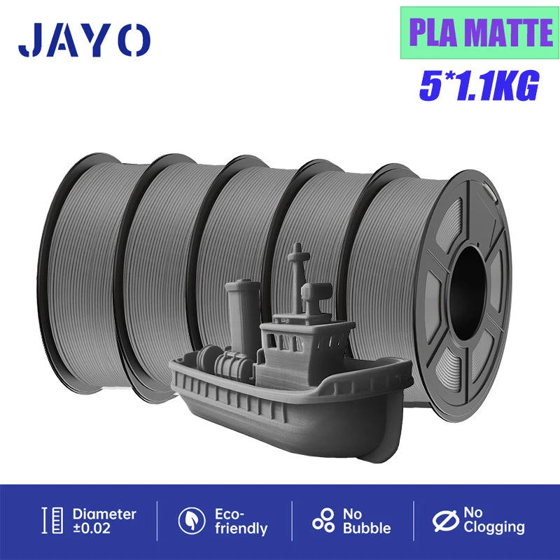 JAYO PLA/PETG/ABS/TPU/PLA plus/PLAMeta 5 Rolls