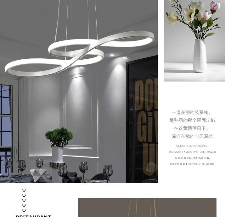 White Black Gold Led Pendant Light for Kitchen Dinning Room