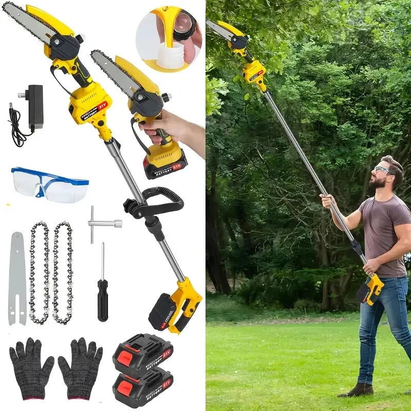 2 In 1 Brushless Electric Telescoping Pole Saw Garden Tool