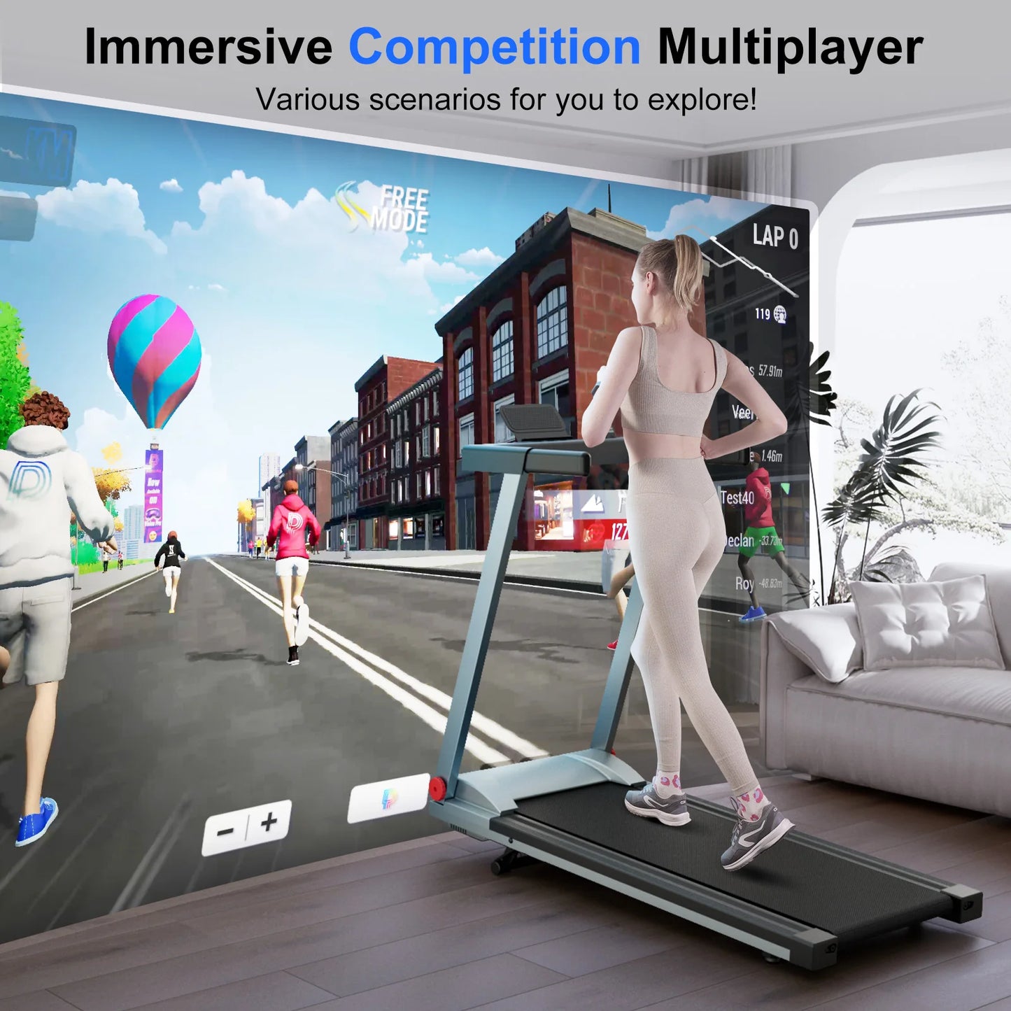 Driving Power 3.0 HP Treadmill With Adjustable Incline PerformanceEnhancementModule