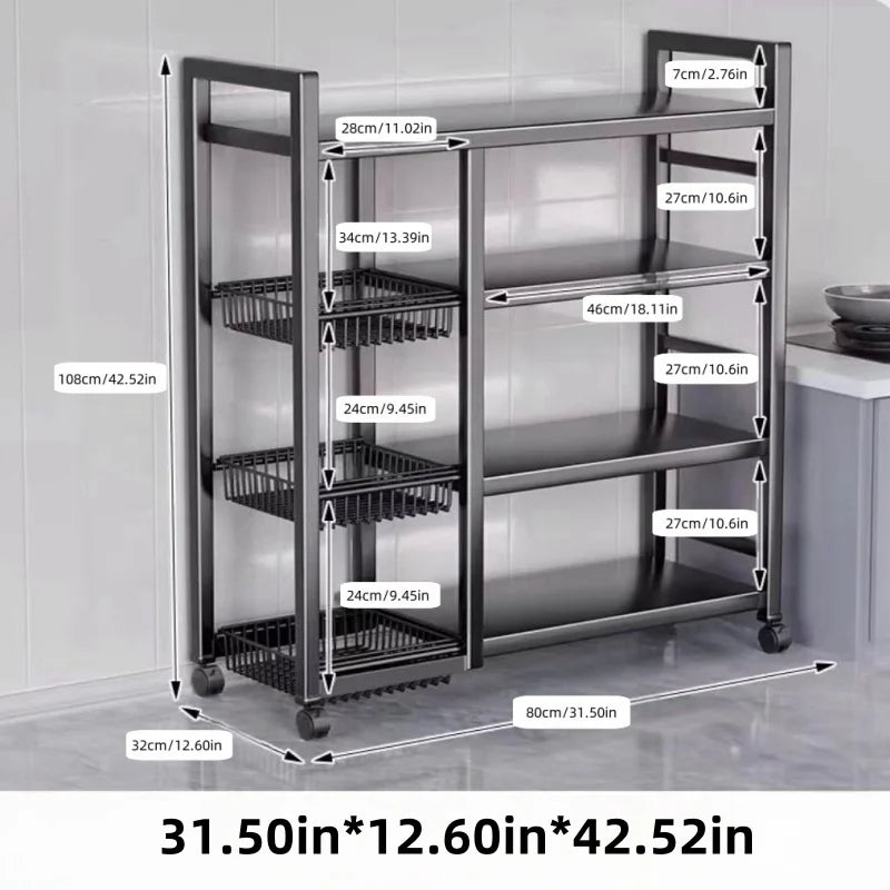 Multi-functional removable cabinet storage rack