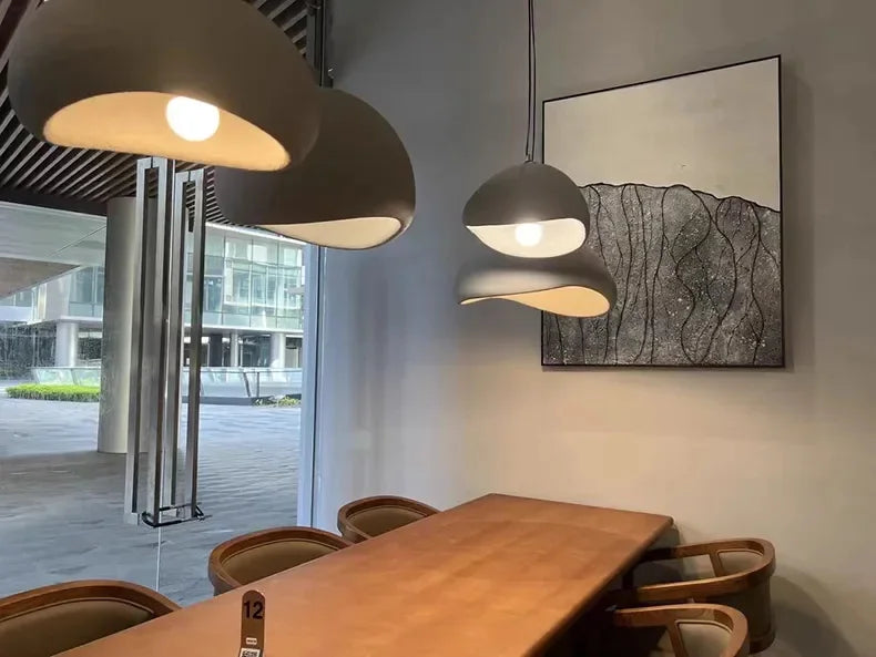 Modern E27 Pendant Lights Wabi Sabi Dining Table Ceiling Chandelier