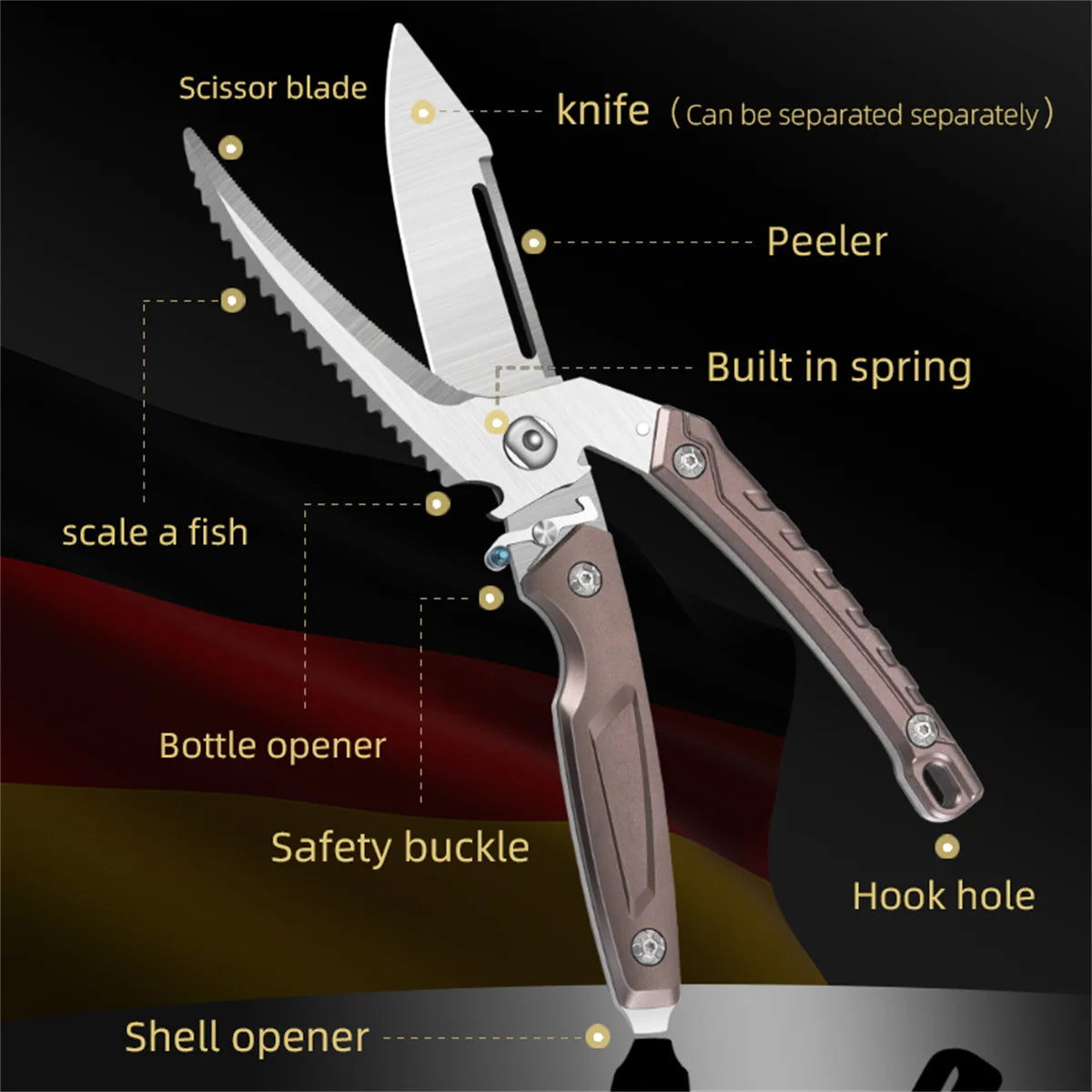 Heavy Duty Poultry Shears Professional Kitchen Stainless Steel