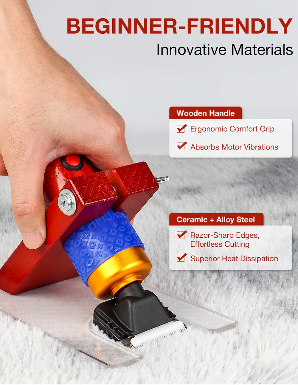 Temps Detir 200W Electric Scissors For Tufted Carpets