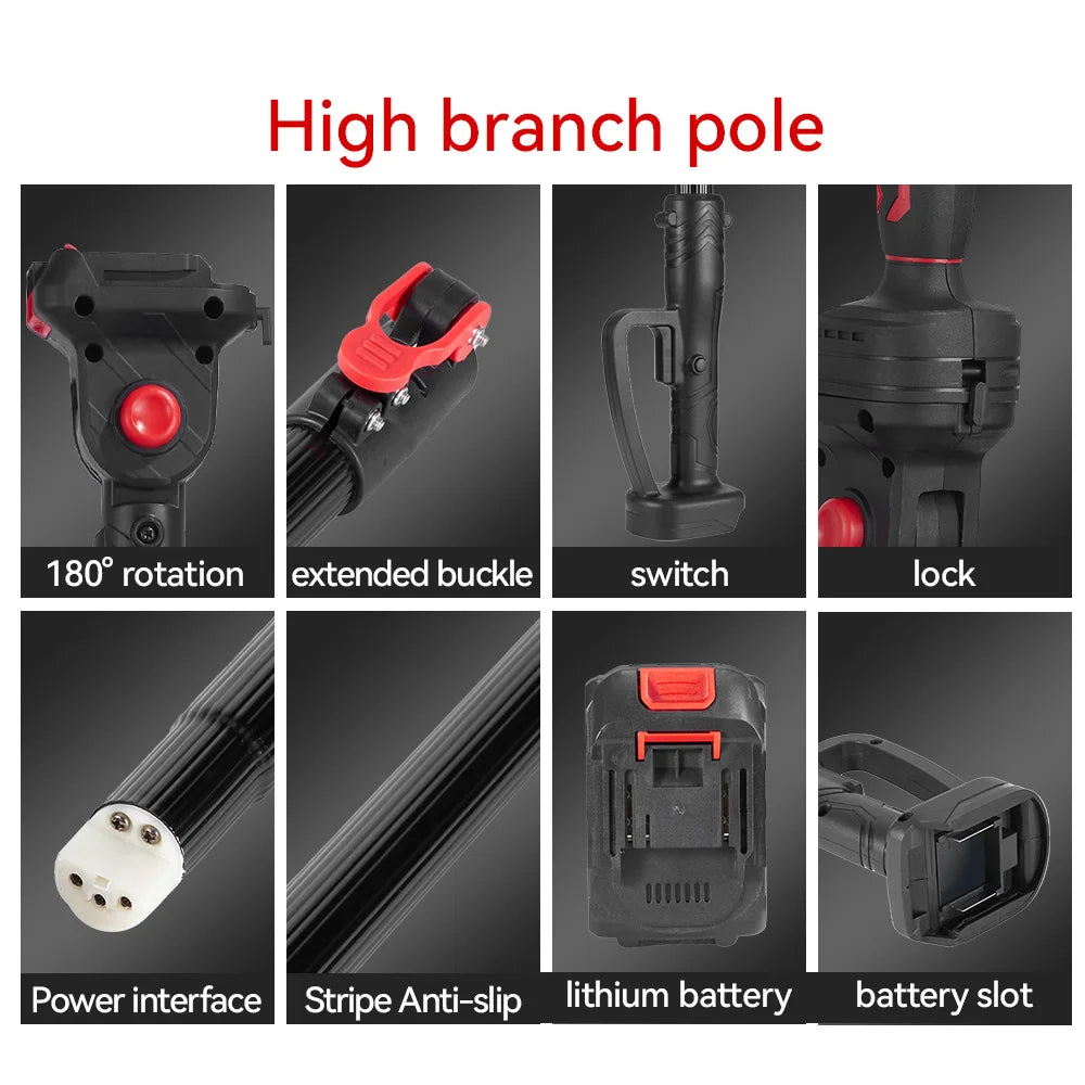 ONEVAN 3in1 Electric High Branch Saw 20000RPM Cordless Telescoping High Pruning Shear Garden Power Tool For BL1850B 18V Battery