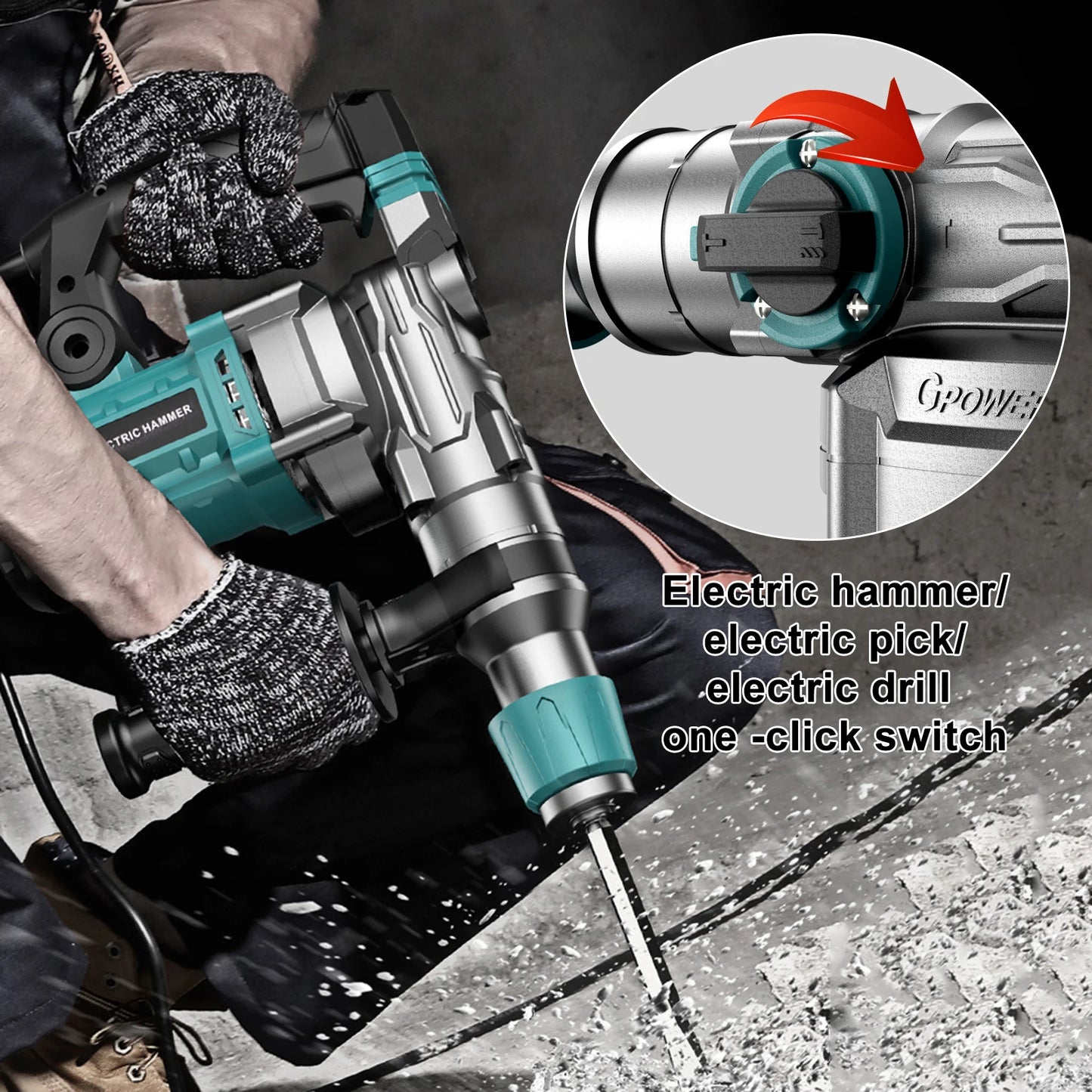 3in1 110v 2M US Plug Brushless Impact Drill