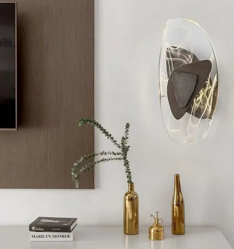 Luxury Modern Crystal Wall Lamp With Iron And Aluminum Construction For Living Rooms
