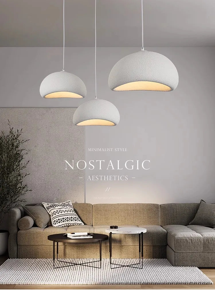 Modern E27 Pendant Lights Wabi Sabi Dining Table Ceiling Chandelier