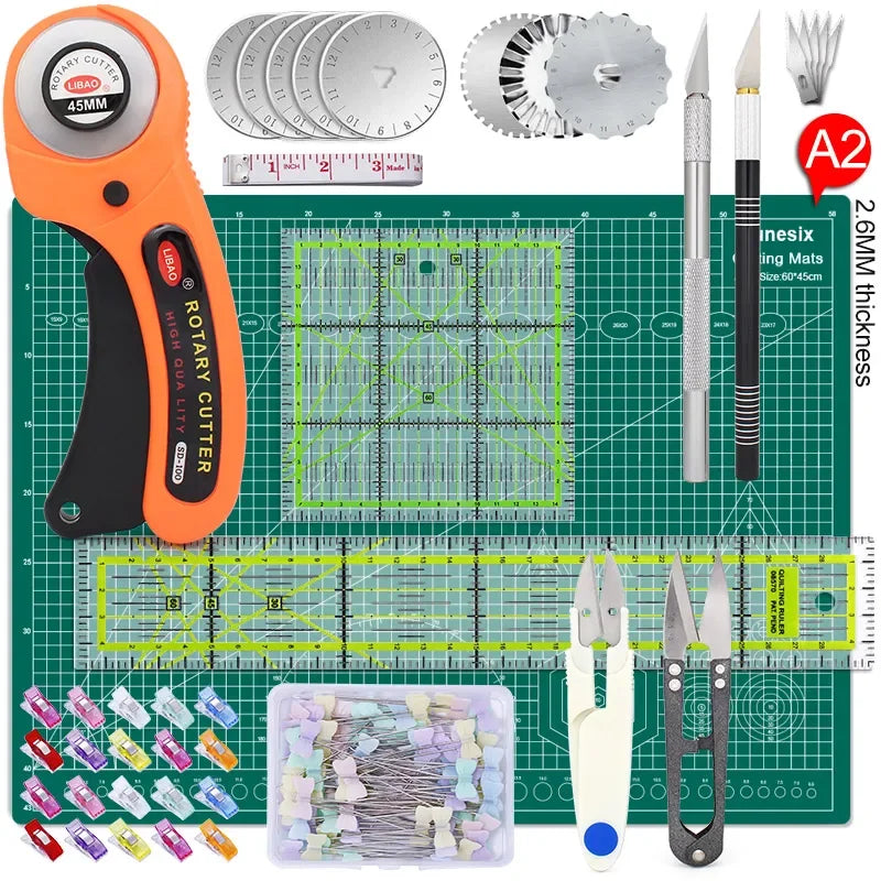 Icobbler Rotary Cutters Tool Set With Cutting Mats And Scissors