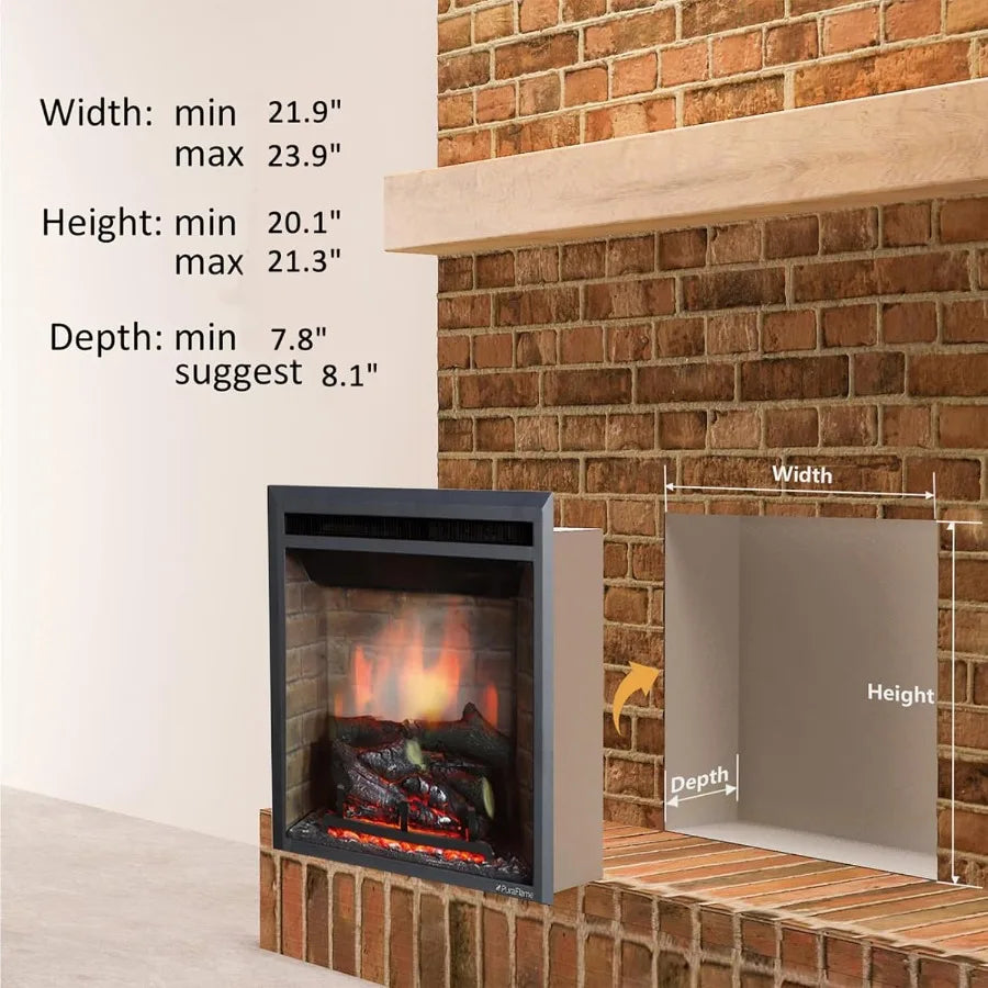 Hign-concerned Modern Western Electric Fireplace With Realistic Flame And Safety