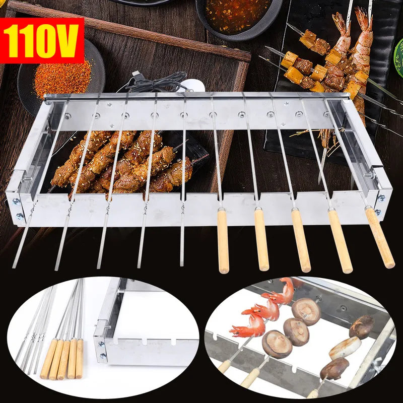 Camping Barbecue Stainless Steel Outdoors Electric Rotisserie