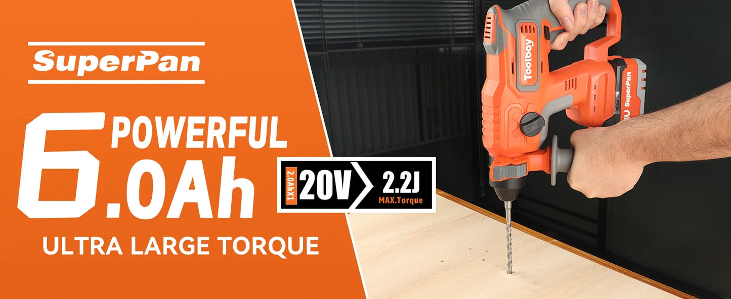 Superpan cordless rotary hammer