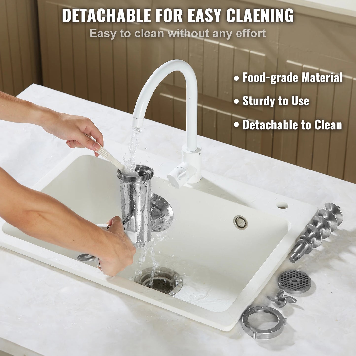 SucceBuy Manual Meat Grinder Stainless Steel Caliber 12