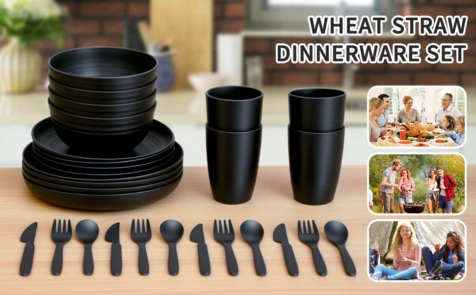 Wheat Straw Dinnerware Sets, Dinnerware Sets