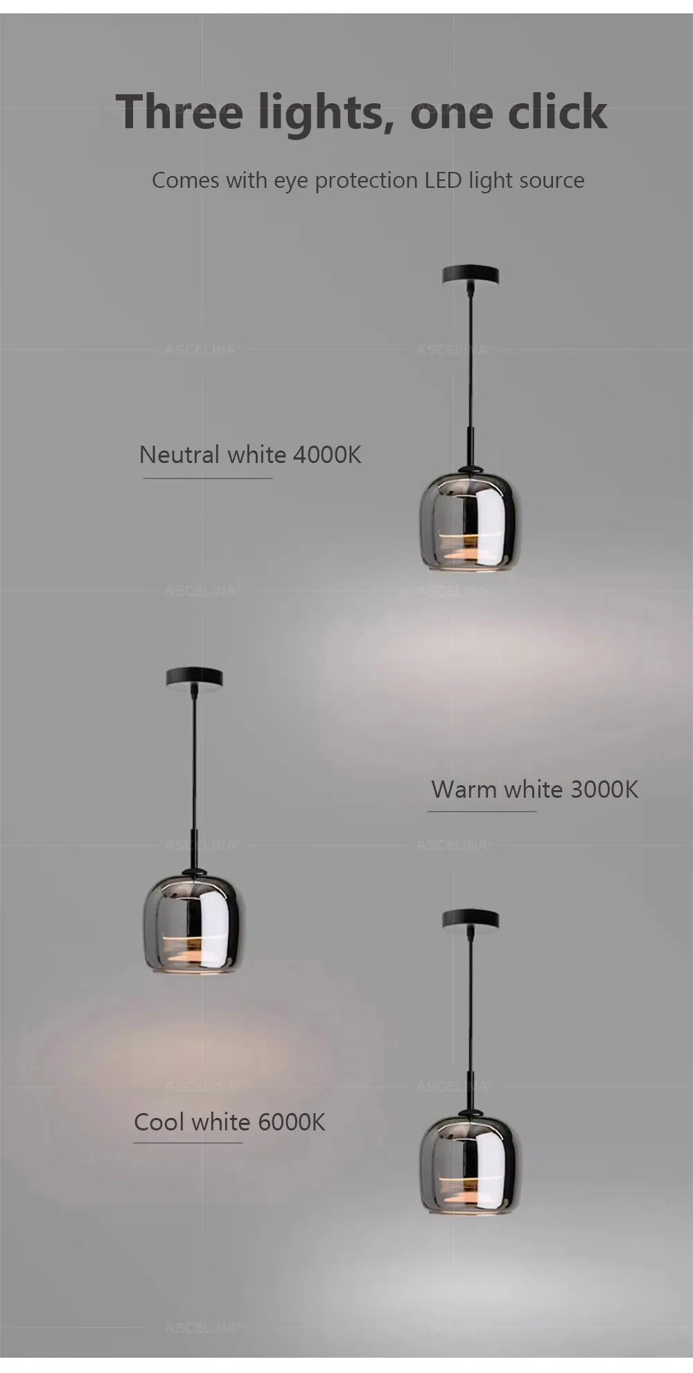 Nordic Glass LED Chandeliers Luxury Pendant Lamp