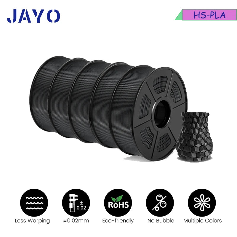 JAYO PLA/PETG/ABS/TPU/PLA plus/PLAMeta 5 Rolls