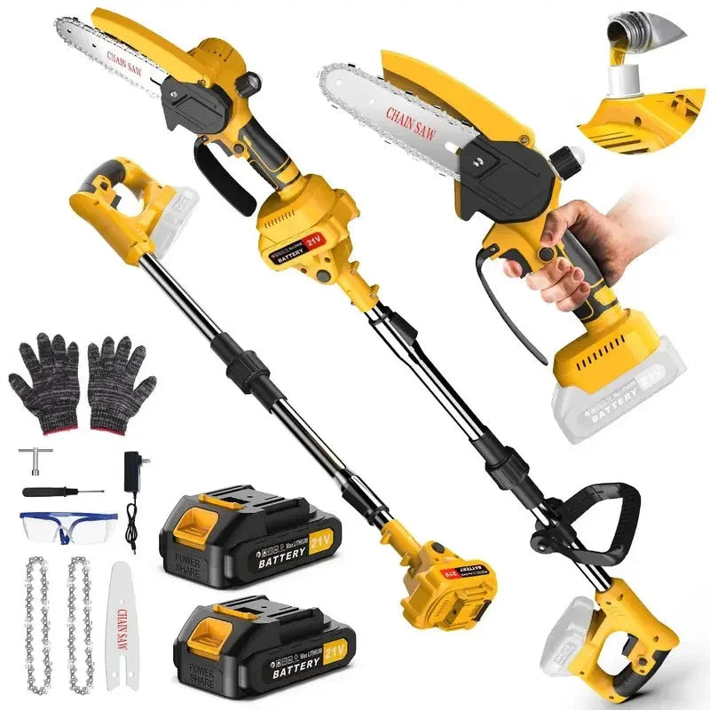 2 In 1 Brushless Electric Telescoping Pole Saw Garden Tool