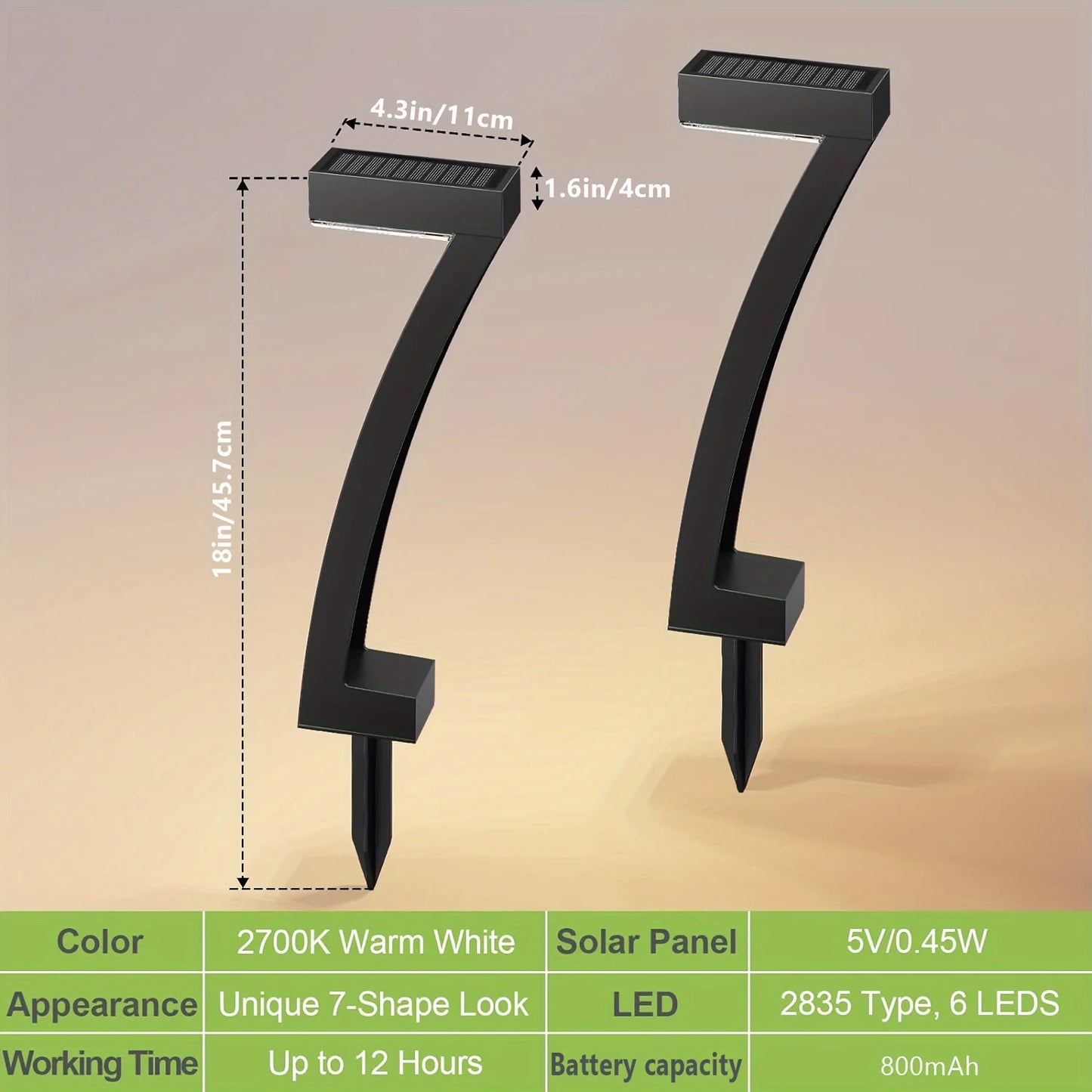 6 Pack Bright Solar Outdoor Pathway Lights for Garden Decor
