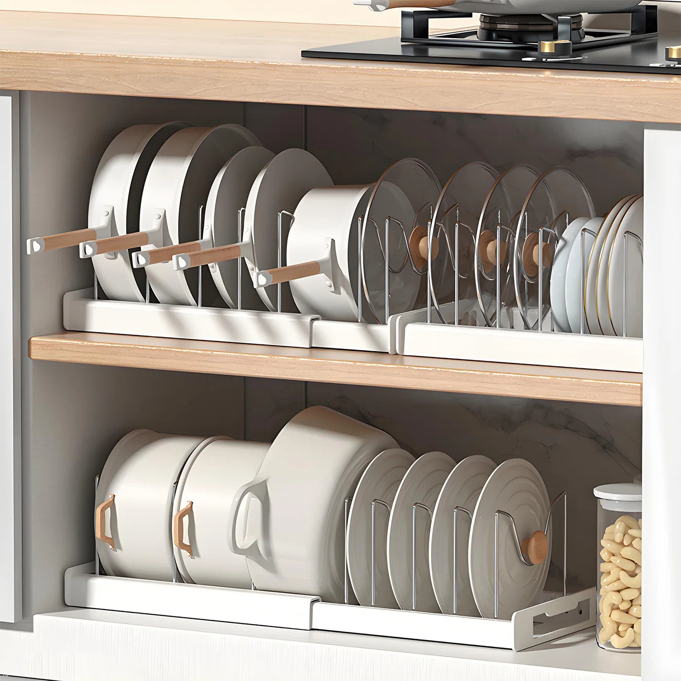 Feature Expandable Utensil Storage Rack