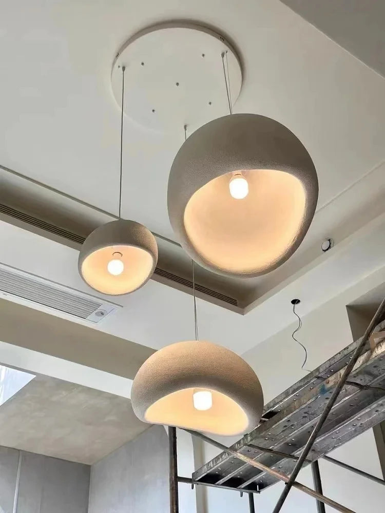 Modern E27 Pendant Lights Wabi Sabi Dining Table Ceiling Chandelier