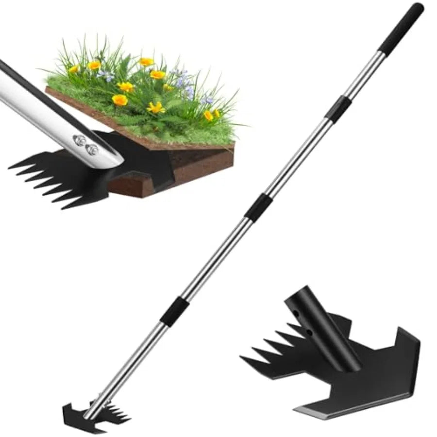 Hoe Garden Tool Scuffle Garden Hoe for Weeding with 3060 Inch Steel Long Handle Dual Use Sharp Gardening Hula Hoe Adjusta