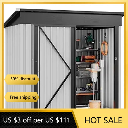 Metal Outdoor Storage Shed 5x3ft