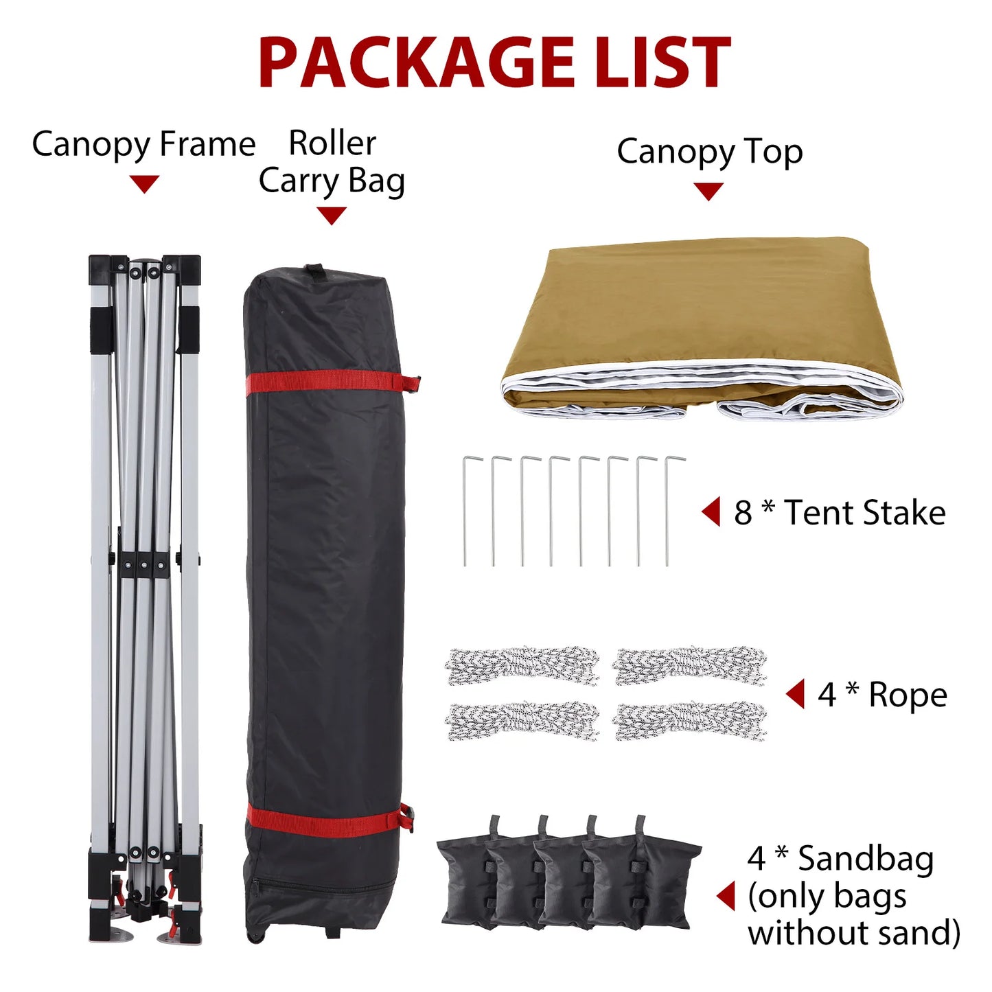 10x10ft Center Locking Waterproof Canopy Tent for 5-8 People