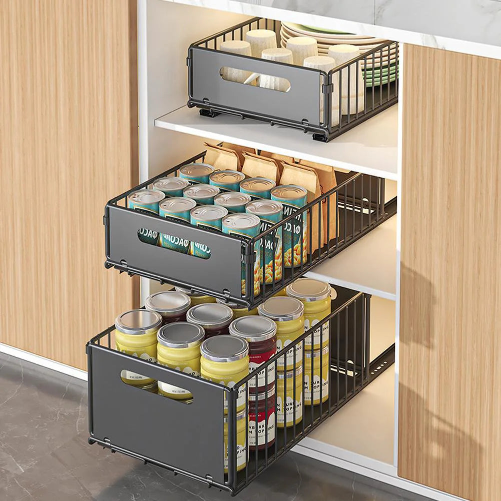 1pc/2pcs Pull Out Cabinet Organizer,