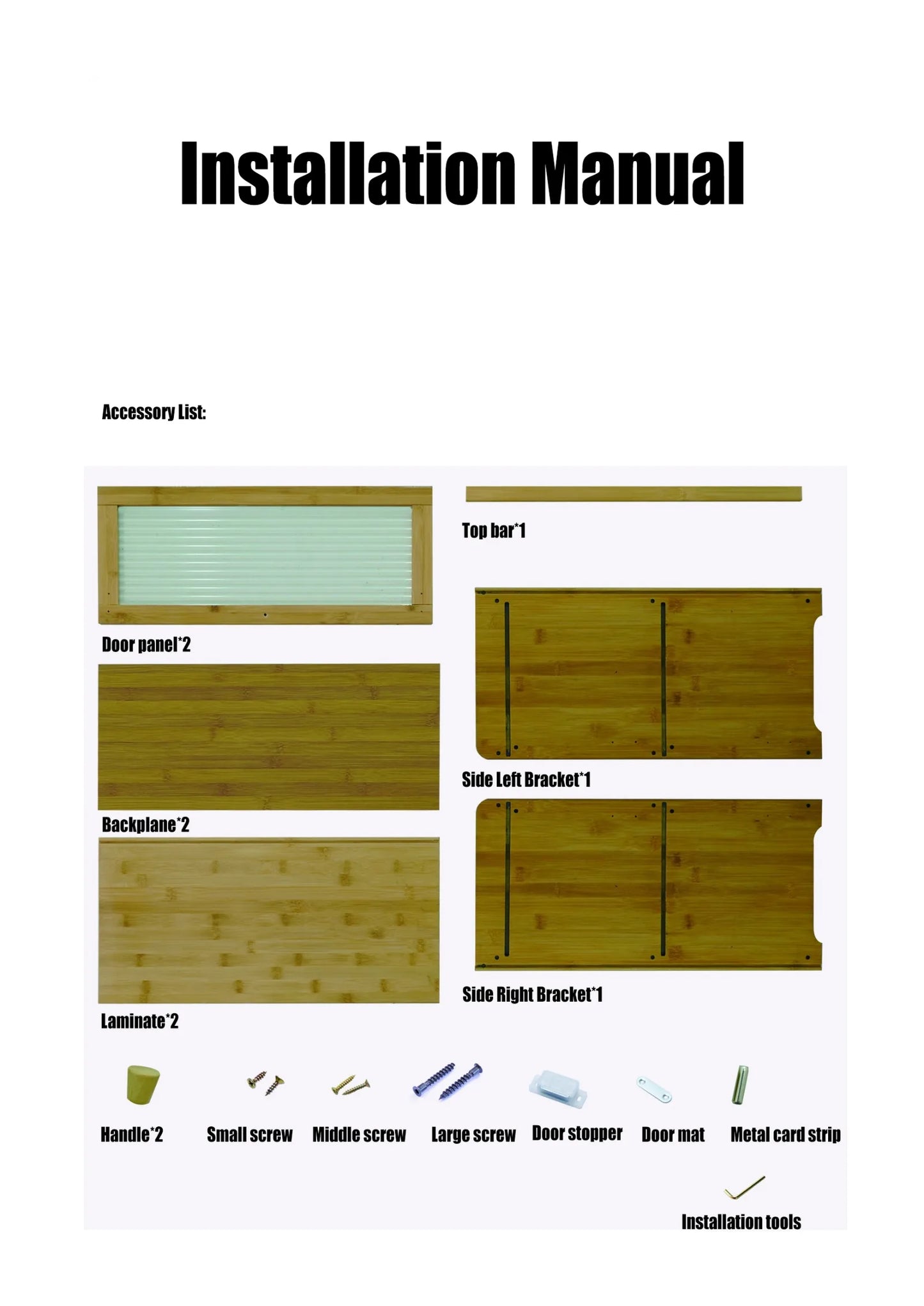 Each 2-Tier Bamboo Kitchen Storage Cabinet