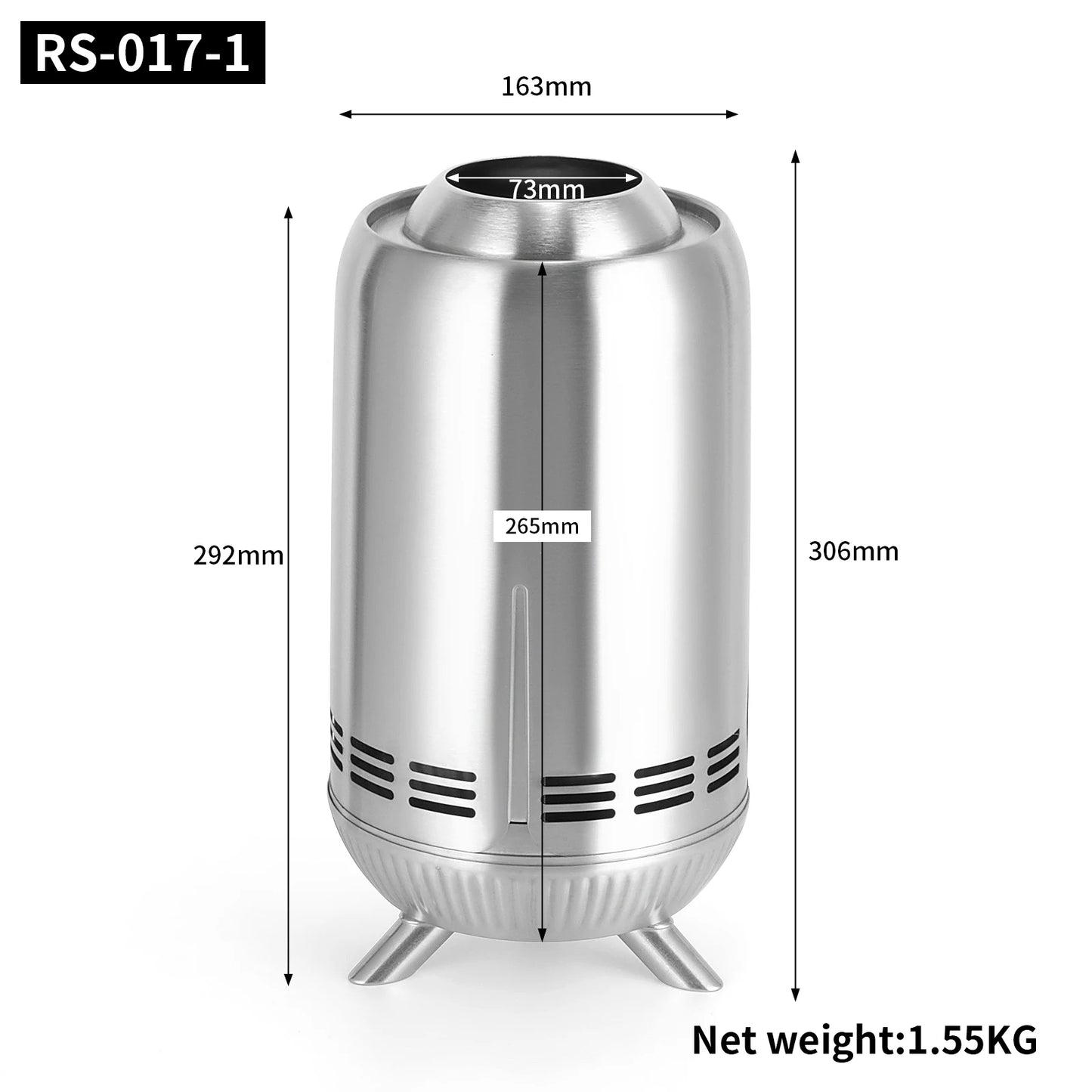 Portable Stainless Steel Tabletop Fire Pit for Outdoor Use