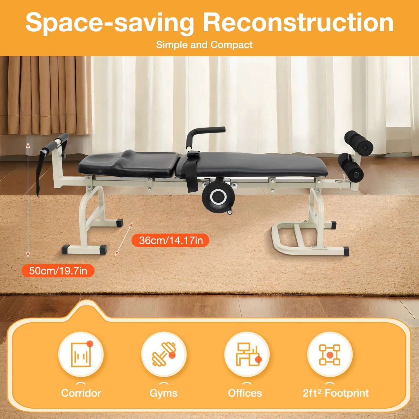 Multi Functional Portable Body Stretcher For Cervical And Lumbar Traction Bed