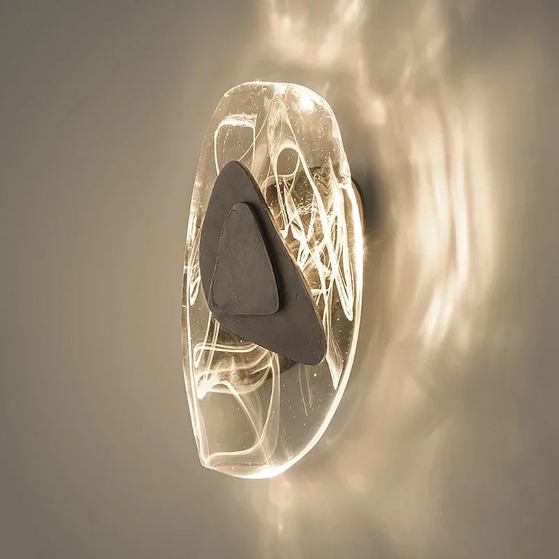 Luxury Modern Crystal Wall Lamp With Iron And Aluminum Construction For Living Rooms