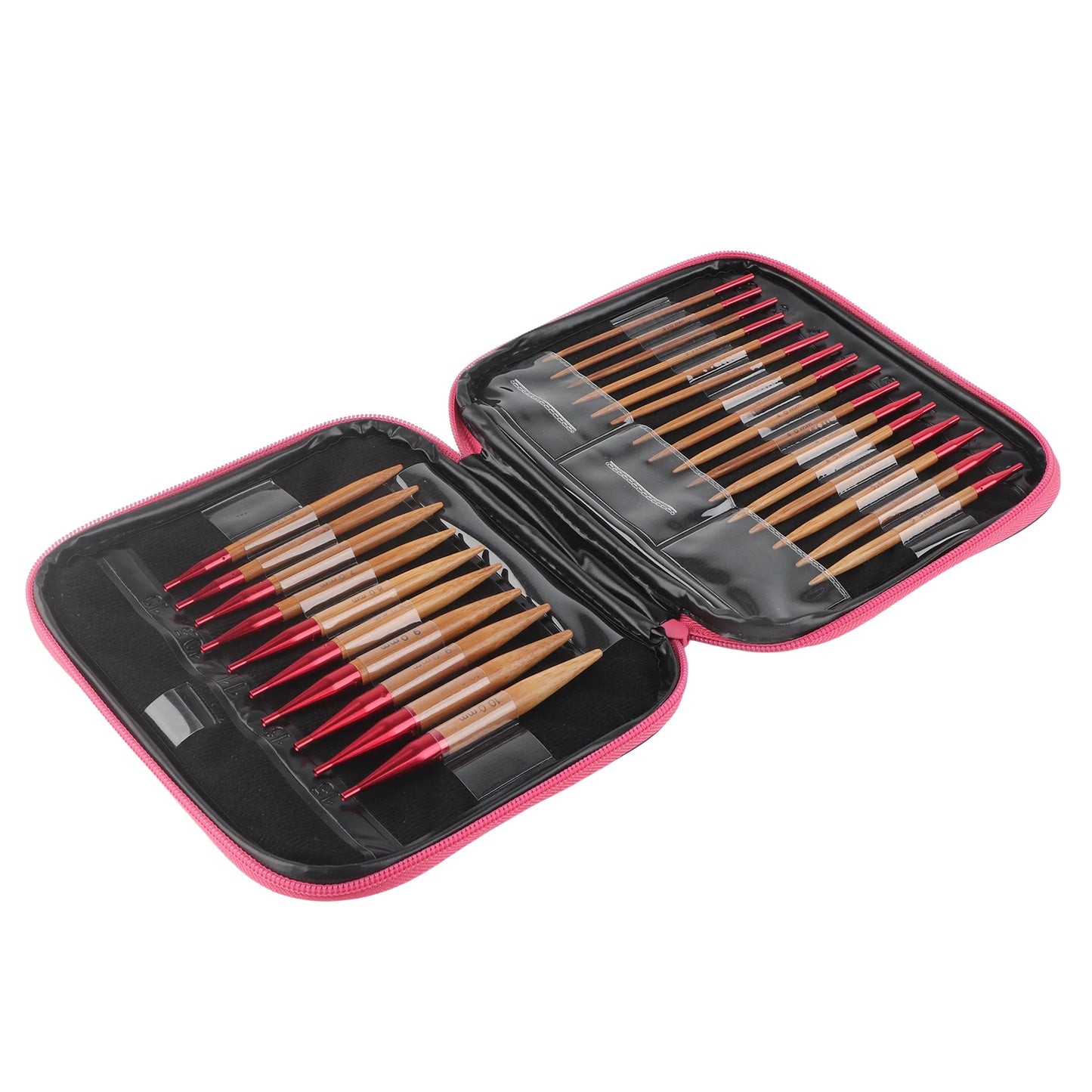 VGEBY Interchangeable Carbonized Bamboo Knitting Needles Set